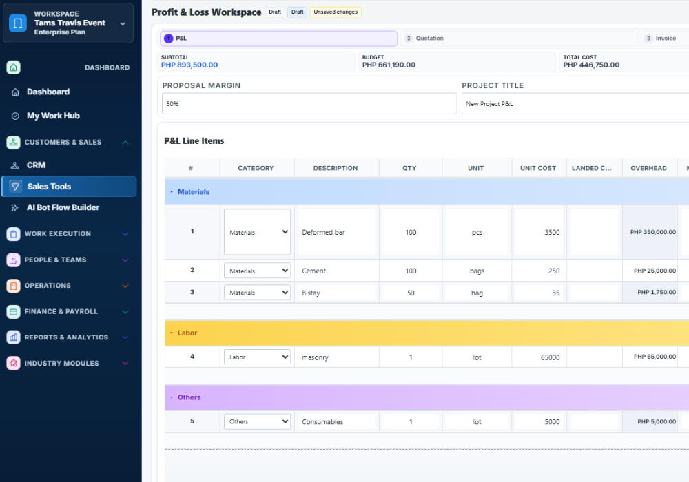 Sales Tools module preview