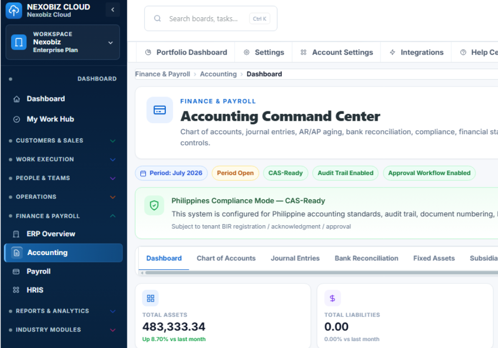 Accounting module preview