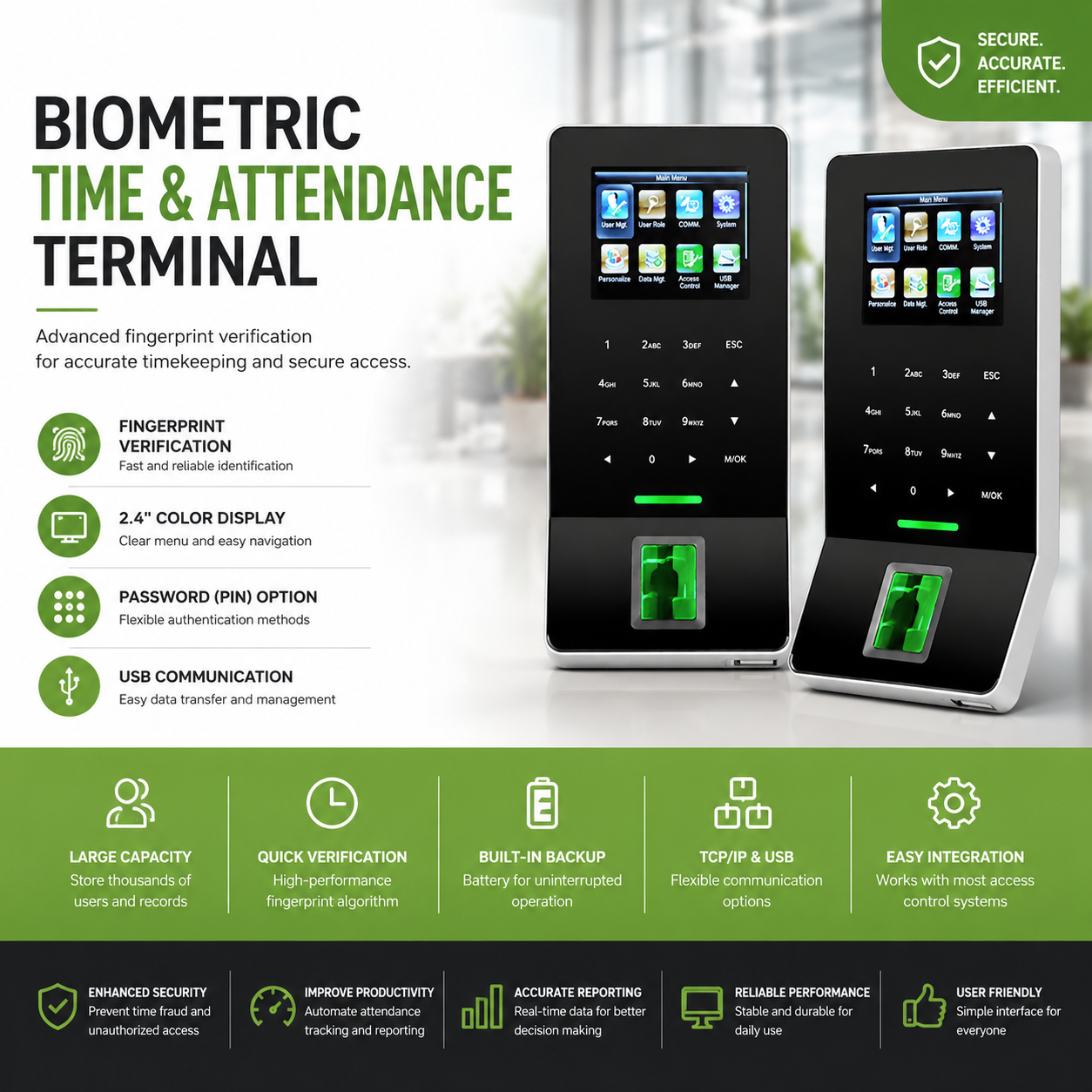 F22 HRIS Face Attendance Terminal